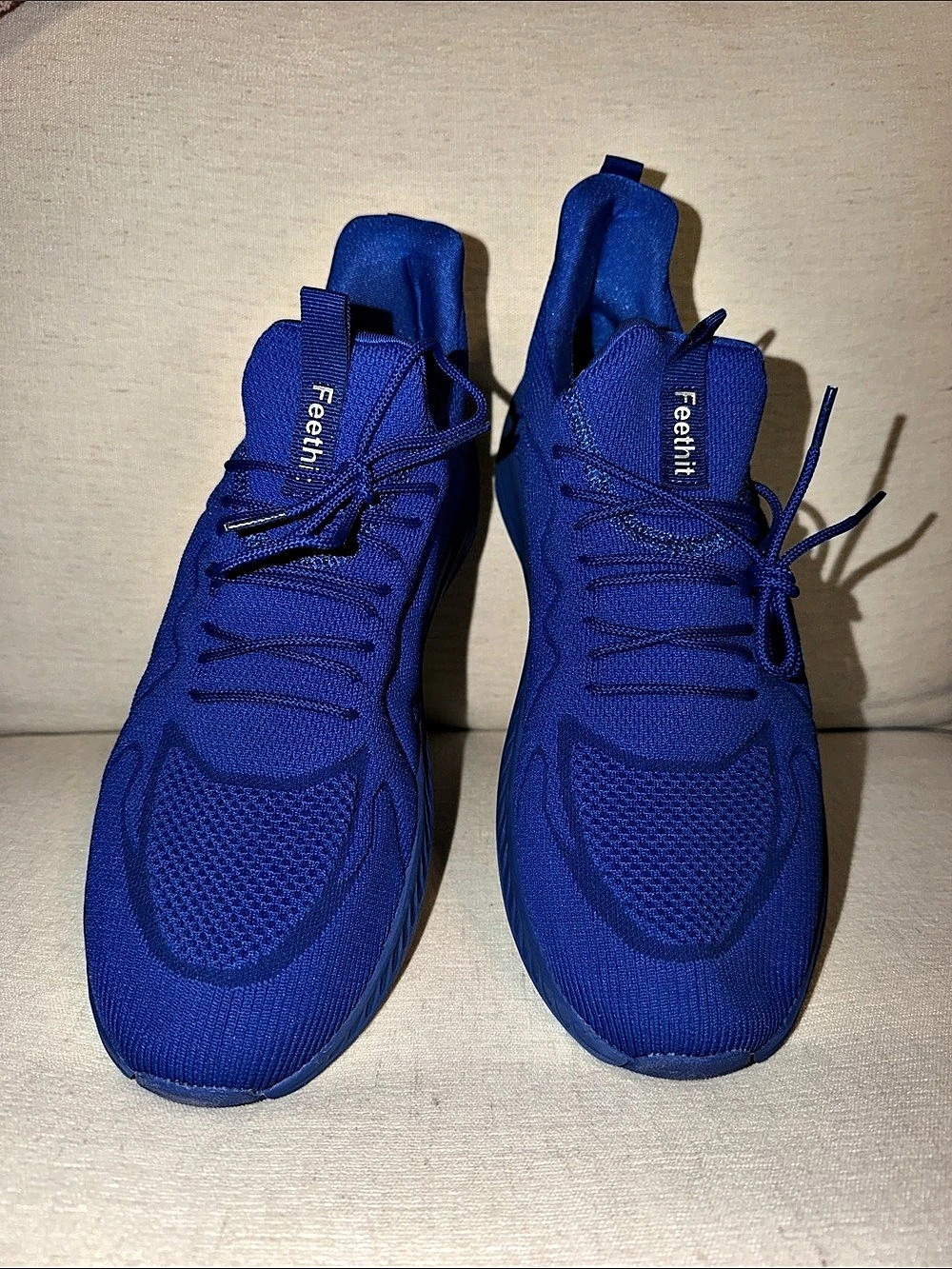 NWOB Feethit Men's Slip-On Walking Running Shoes Blue Sneakers